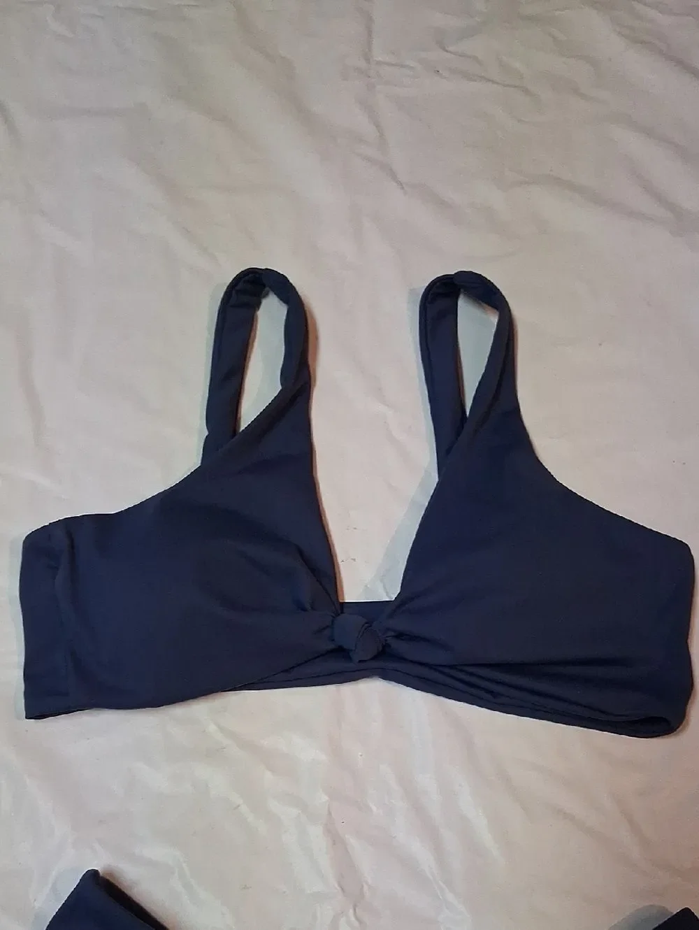 Women’s Navy Blue V-Front Bikini Set Size Small NWOT
